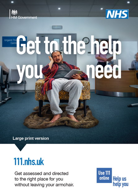 Alternative Formats - Leaflet | NHS 111 2023/24 | Campaign Resource Centre