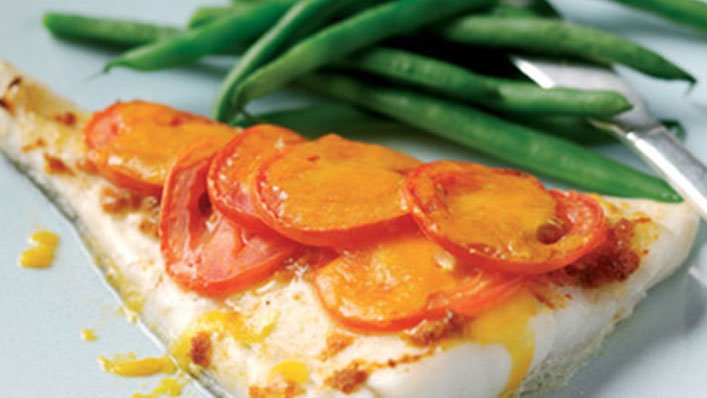 Cheese and tomato grilled fish - Recipes - Healthier Families - NHS