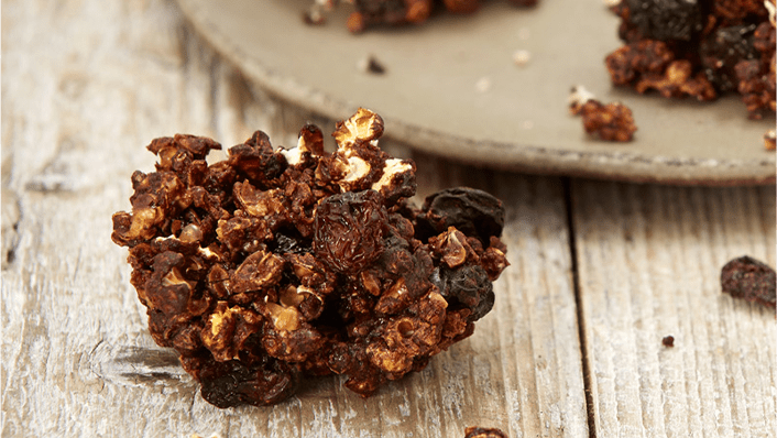 Chocolate cherry popcorn cakes - Recipes - Healthier Families - NHS