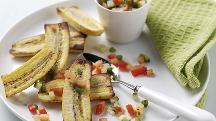 Grilled plantain with fresh salsa - Recipes - Healthier Families - NHS