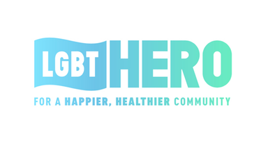 Logo: LGBT hero - for a happier healthier community