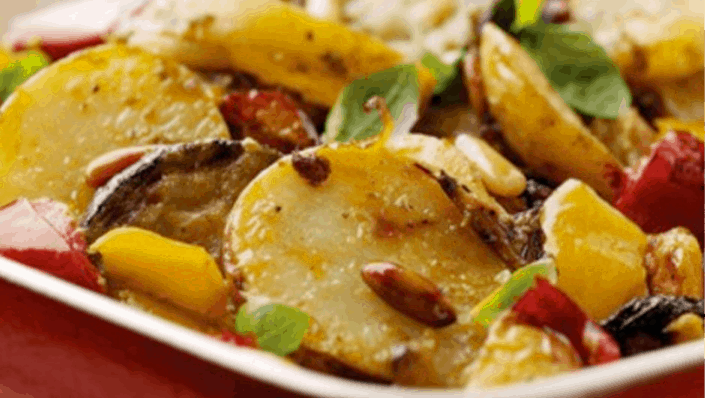 Mediterranean potato tray bake - Recipes - Healthier Families - NHS