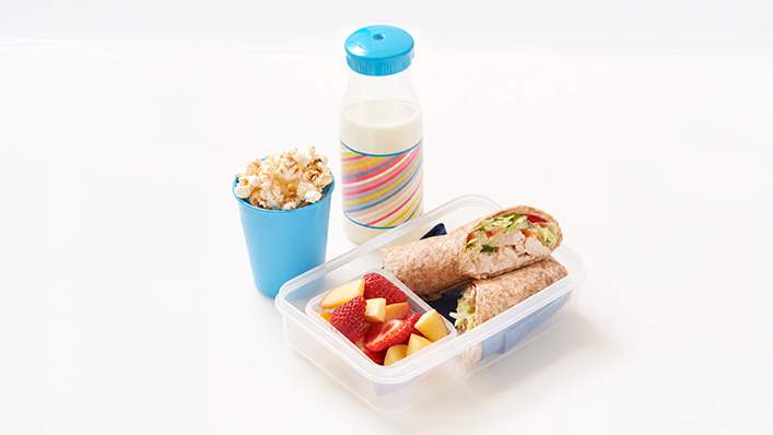 Spicy chicken and salad wrap - Lunchbox recipes - Healthier Families - NHS