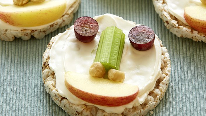 Nutty apple and celery rice cakes - Recipes - Healthier Families - NHS