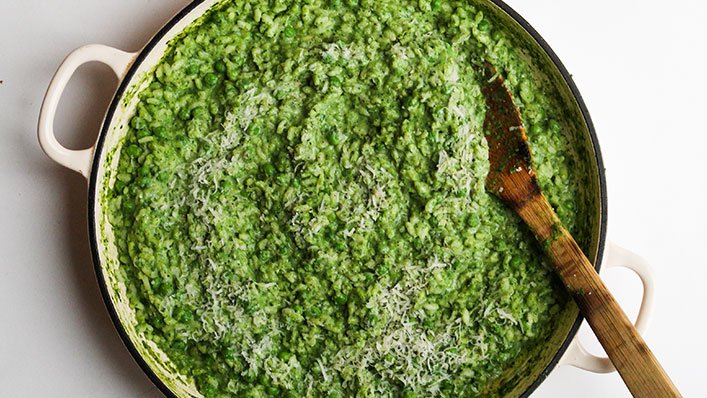 Pea and spinach risotto - Recipes - Healthier Families - NHS