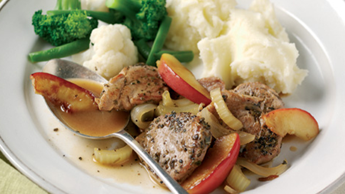 Pork with apples and celery - Recipes - Healthier Families - NHS