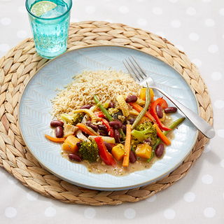 A bowl of lamb, potato and vegetable broth