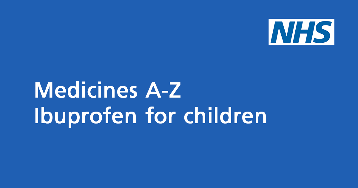 Ibuprofen for children painkiller to treat cold symptoms, teething and reduce a high