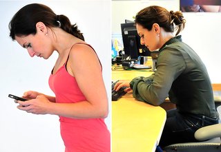 Picture of a woman with hunched posture