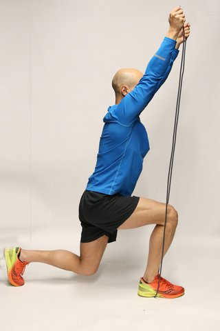 Shoulder press with lunge