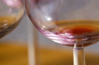 A picture of an empty wine glass
