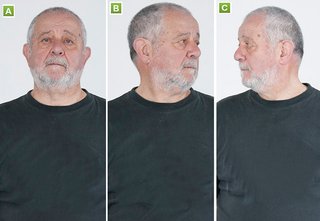Picture of a man doing a neck rotation