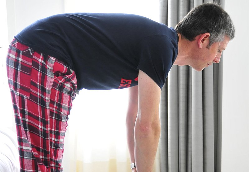 Forward bend hamstring stretch