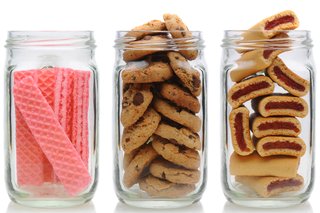 Jars of biscuits
