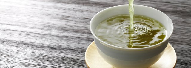 A cup of green tea