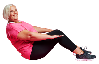 woman doing sit-ups